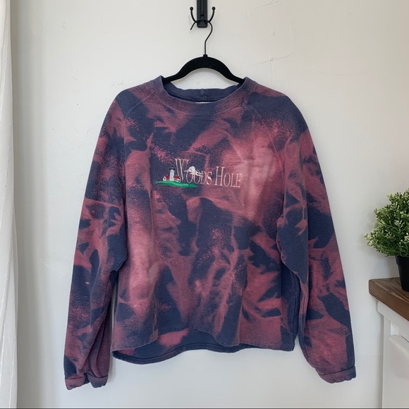 Vintage Tops - Vintage Wood's Hole Reverse Dye Sweatshirt L/XL Vintage Tops - Vintage Wood's Hole Reverse Dye Sweatshirt L/XL